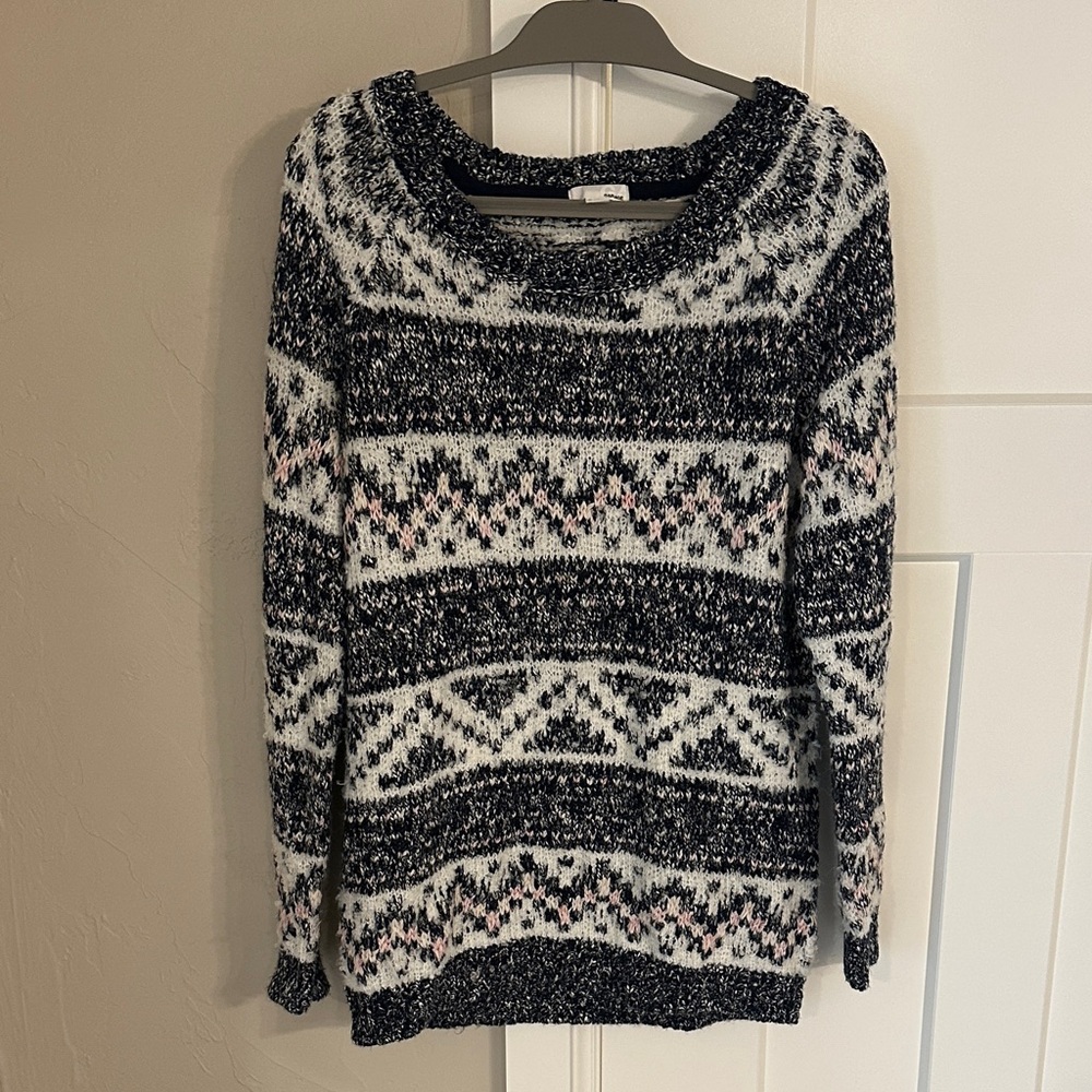 Garage Black and White Knit Sweater
